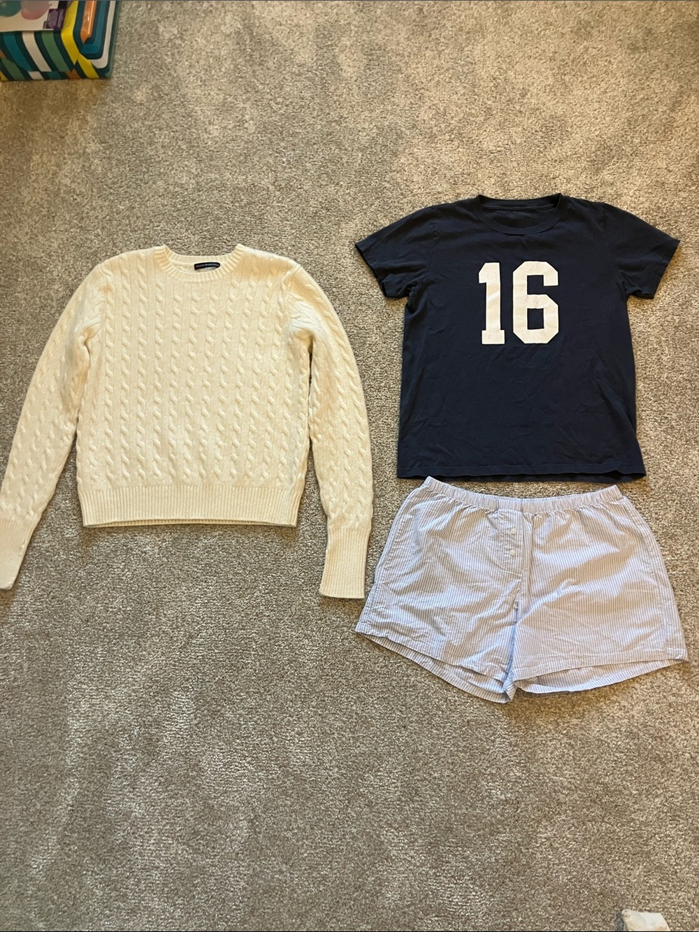 Brandy Melville Cream Cable Knit Sweater